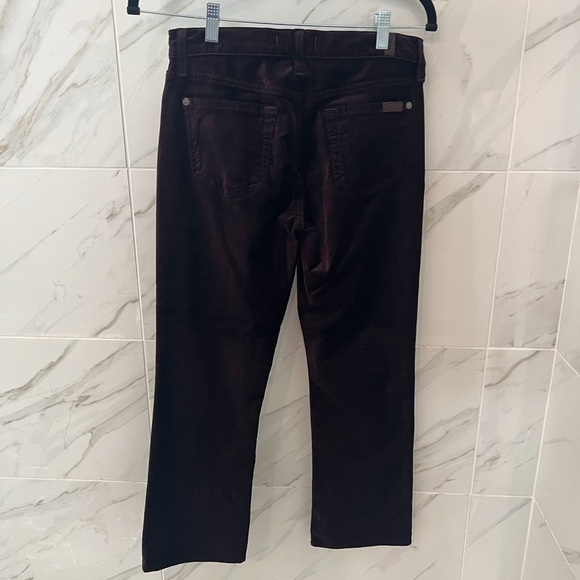 7 for all mankind velvet slim kick pants in boysenberry - Picture 9 of 9